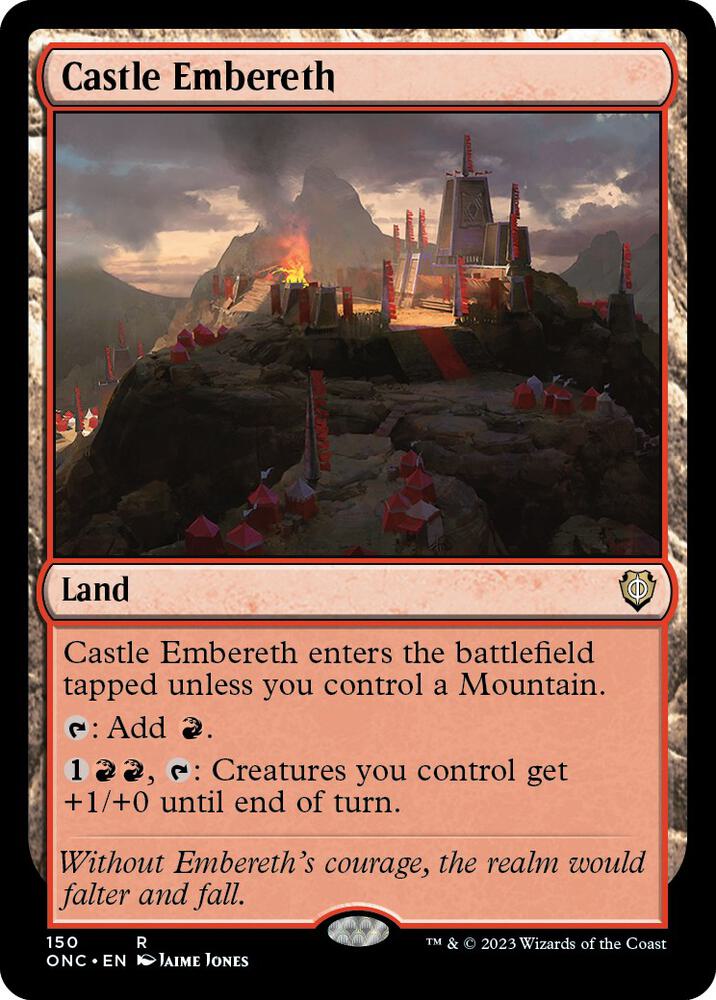 Castle Embereth 150 card from Commander: Phyrexia: All Will Be One