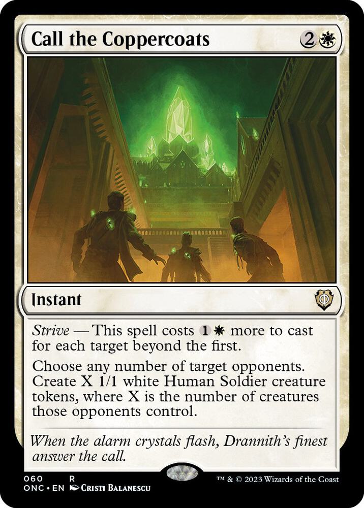 Call the Coppercoats 60 card from Commander: Phyrexia: All Will Be One