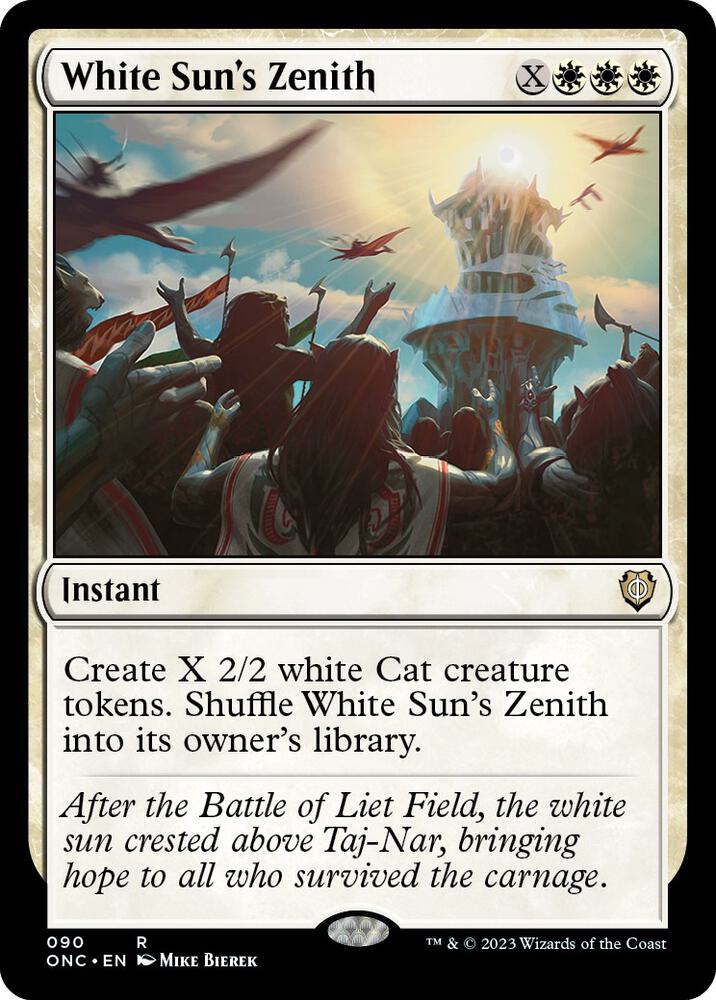 White Sun's Zenith 90 card from Commander: Phyrexia: All Will Be One