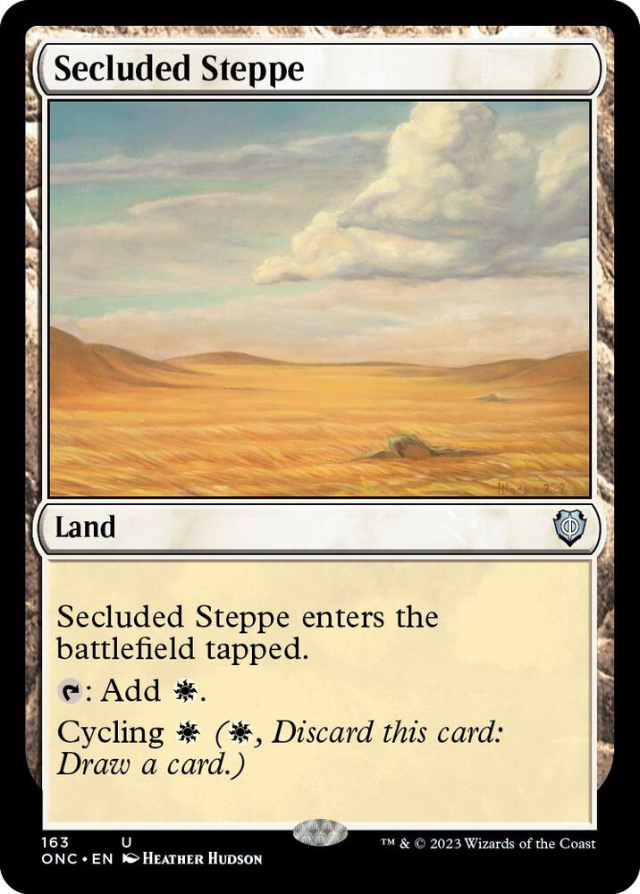 Secluded Steppe 163 card from Commander: Phyrexia: All Will Be One