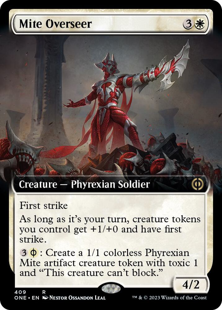 Mite Overseer (Extended Art) 409 card from Phyrexia: All Will Be One