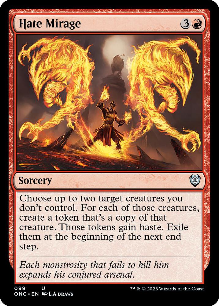 Hate Mirage 99 card from Commander: Phyrexia: All Will Be One