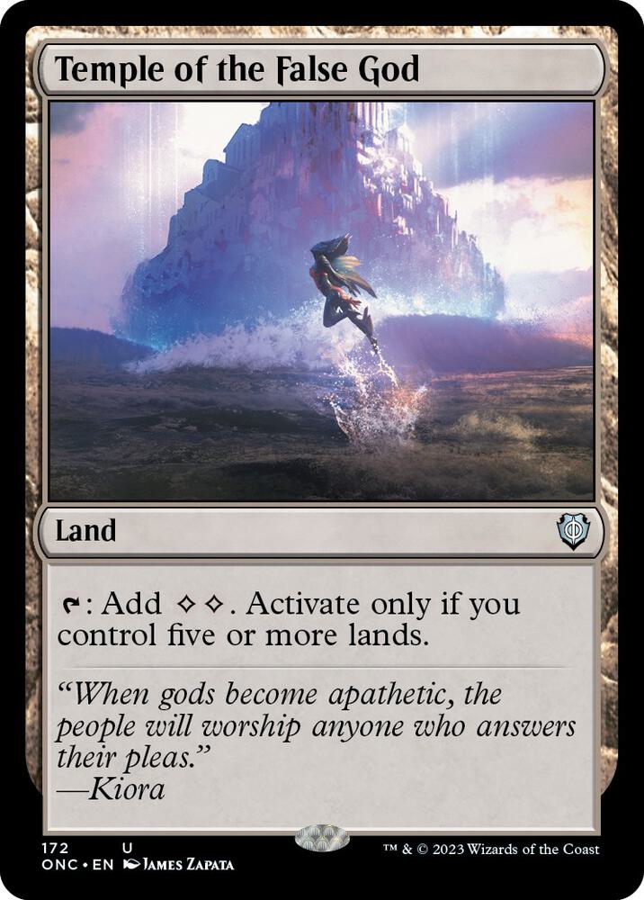 Temple of the False God 172 card from Commander: Phyrexia: All Will Be One