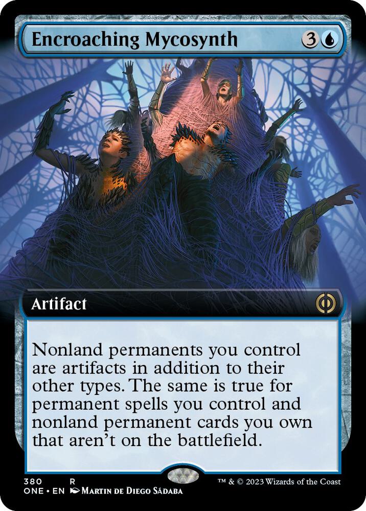 Encroaching Mycosynth (Extended Art) 380 card from Phyrexia: All Will Be One
