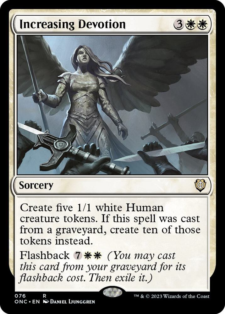 Increasing Devotion 76 card from Commander: Phyrexia: All Will Be One