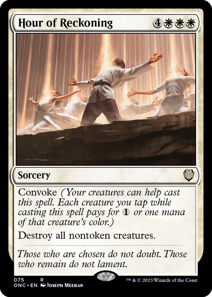 Hour of Reckoning 75 card from Commander: Phyrexia: All Will Be One