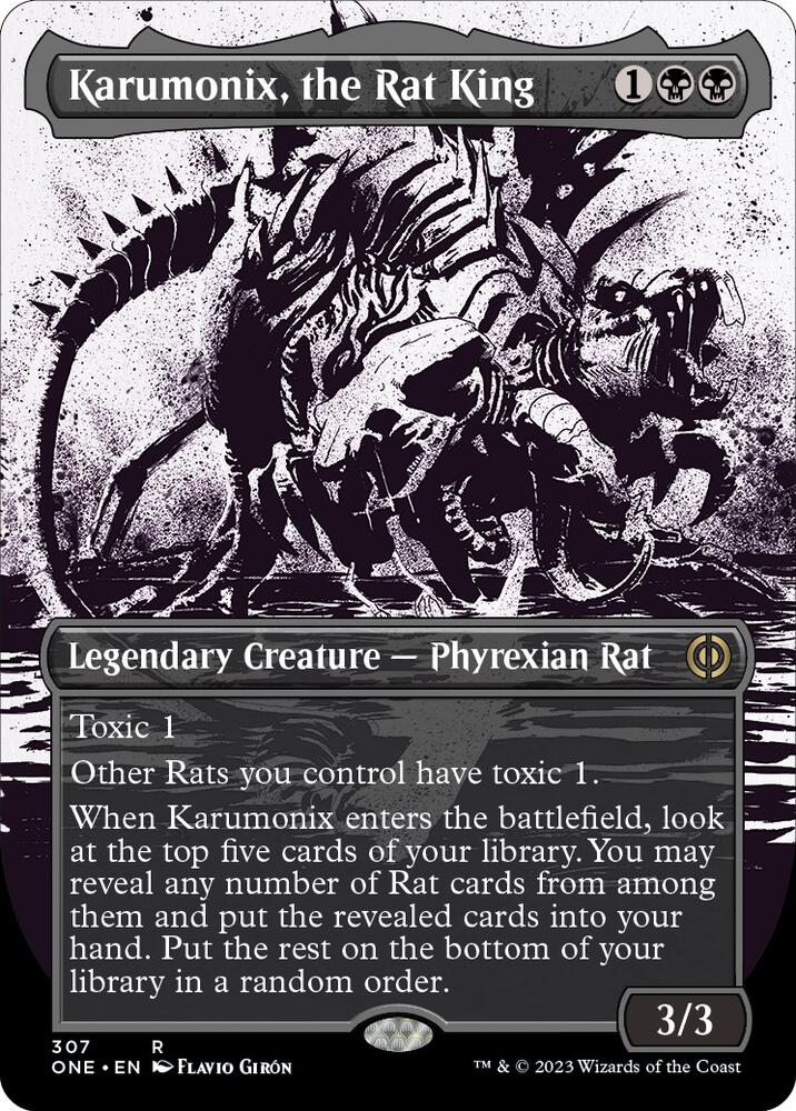 Karumonix, the Rat King (Showcase) 307 card from Phyrexia: All Will Be One