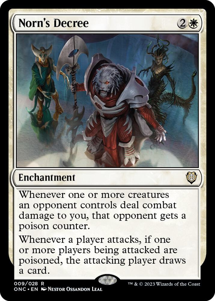 Norn's Decree 9 card from Commander: Phyrexia: All Will Be One