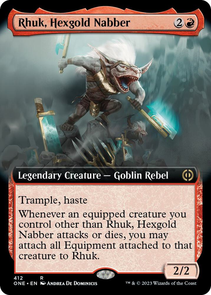 Rhuk, Hexgold Nabber (Extended Art) 412 card from Phyrexia: All Will Be One