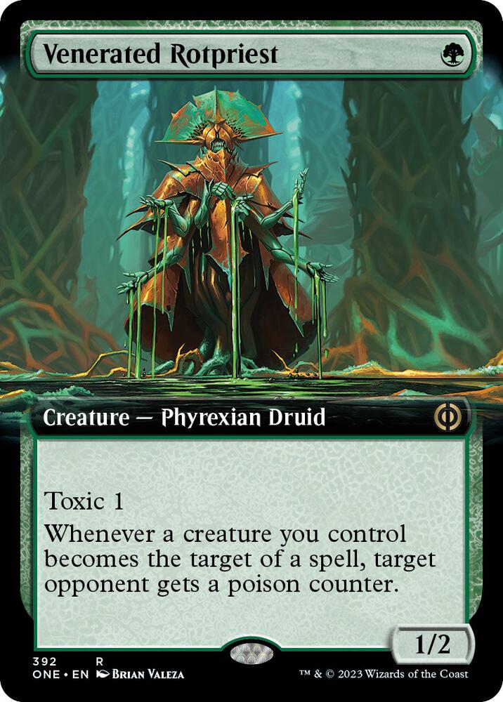 Venerated Rotpriest (Extended Art) 392 card from Phyrexia: All Will Be One