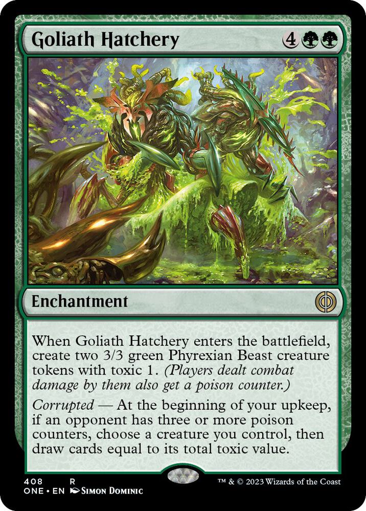 Goliath Hatchery 408 card from Phyrexia: All Will Be One