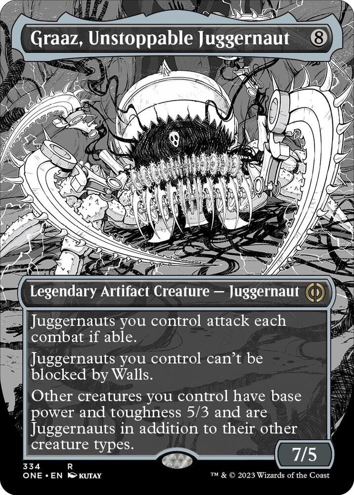 Graaz, Unstoppable Juggernaut (Borderless) 334 card from Phyrexia: All Will Be One