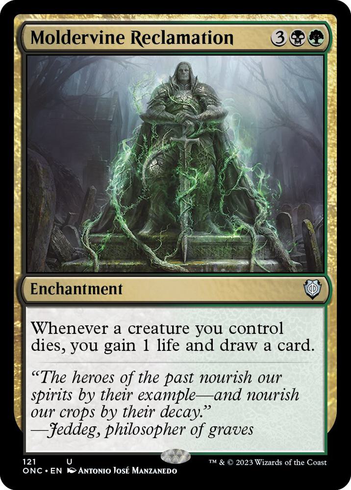 Moldervine Reclamation 121 card from Commander: Phyrexia: All Will Be One