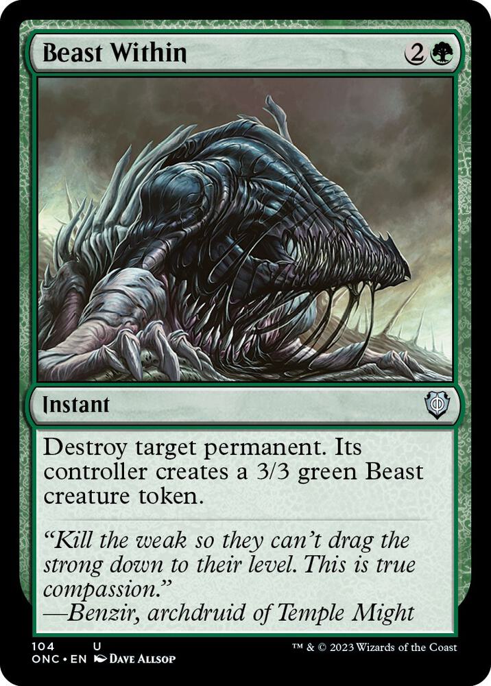 Beast Within 104 card from Commander: Phyrexia: All Will Be One