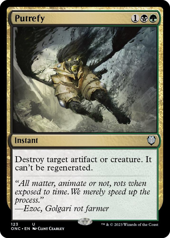 Putrefy 123 card from Commander: Phyrexia: All Will Be One