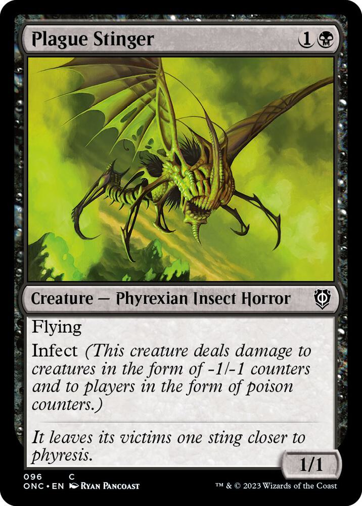 Plague Stinger 96 card from Commander: Phyrexia: All Will Be One