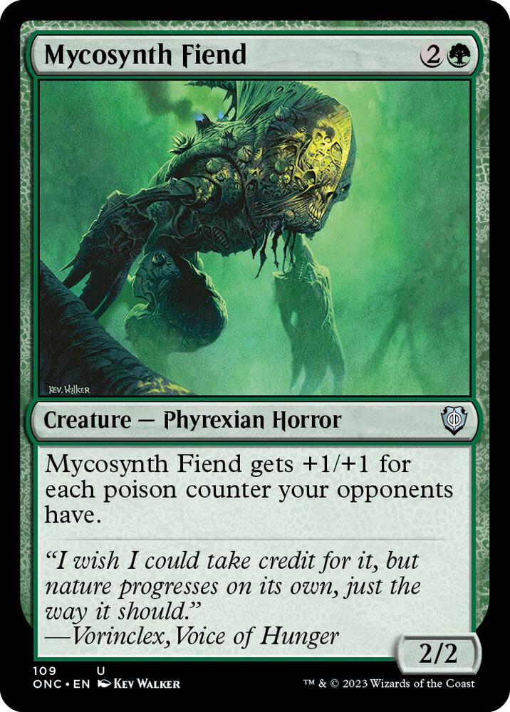Mycosynth Fiend 109 card from Commander: Phyrexia: All Will Be One