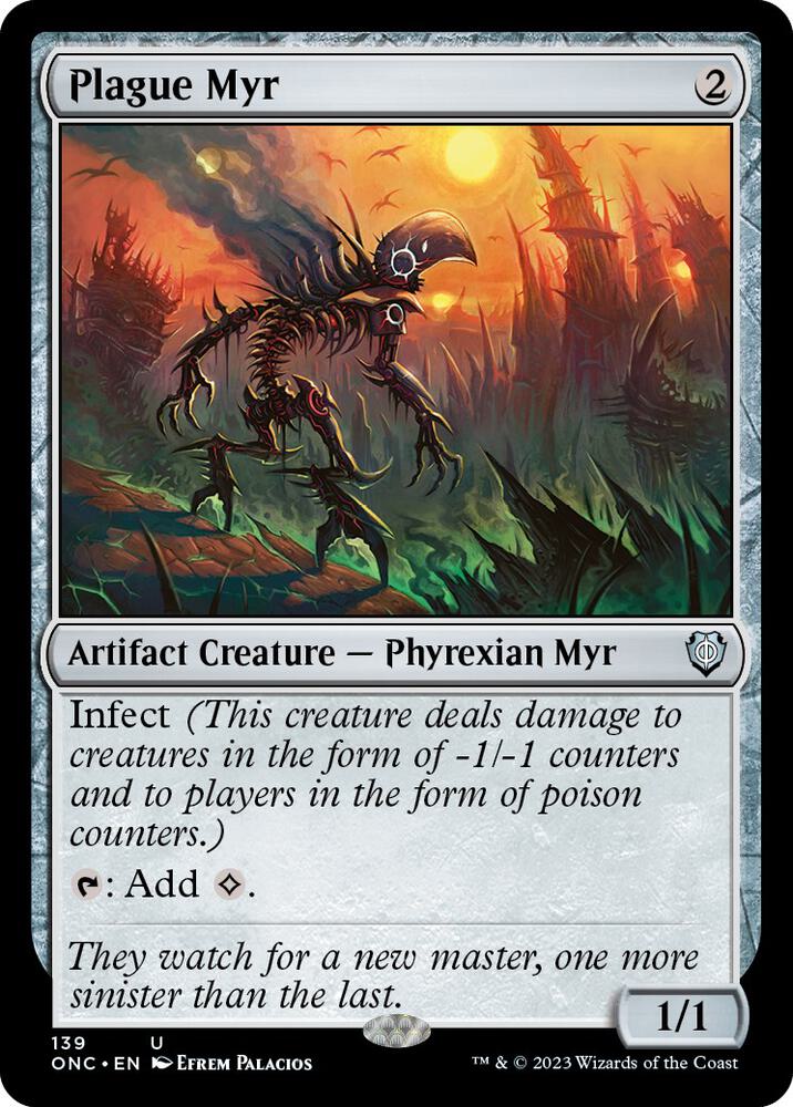 Plague Myr 139 card from Commander: Phyrexia: All Will Be One