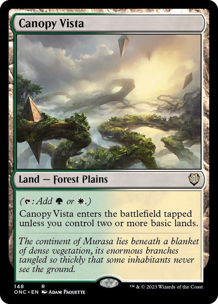 Canopy Vista 148 card from Commander: Phyrexia: All Will Be One