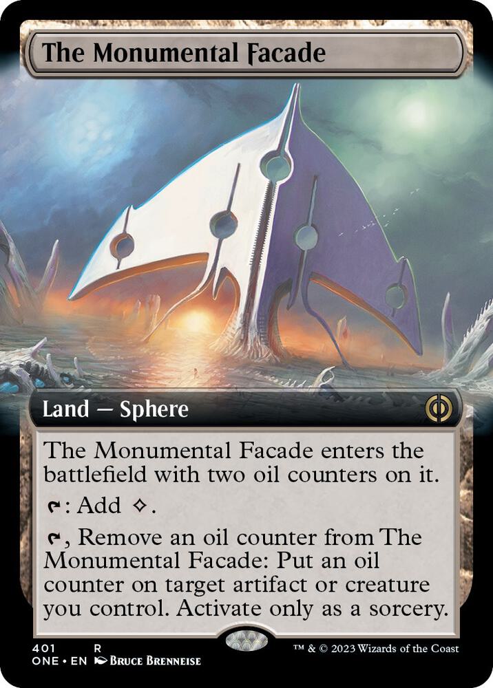 The Monumental Facade (Extended Art) 401 card from Phyrexia: All Will Be One