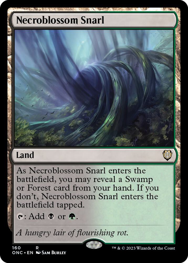Necroblossom Snarl 160 card from Commander: Phyrexia: All Will Be One