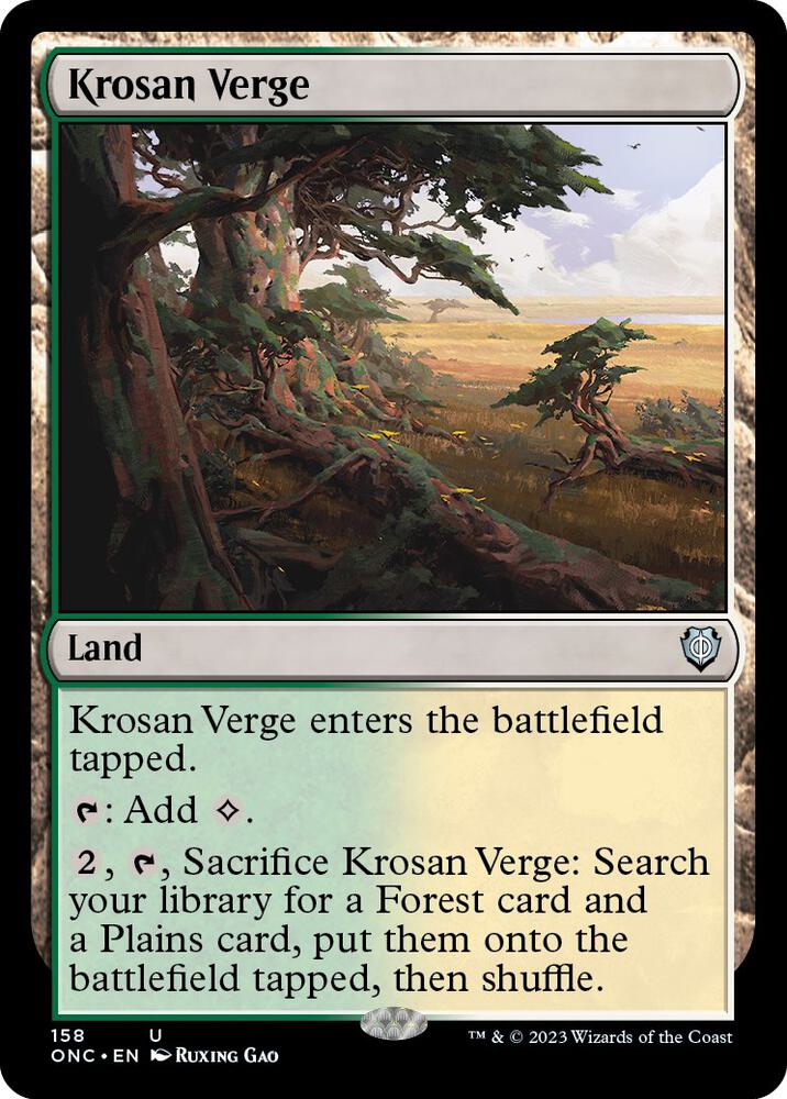 Krosan Verge 158 card from Commander: Phyrexia: All Will Be One