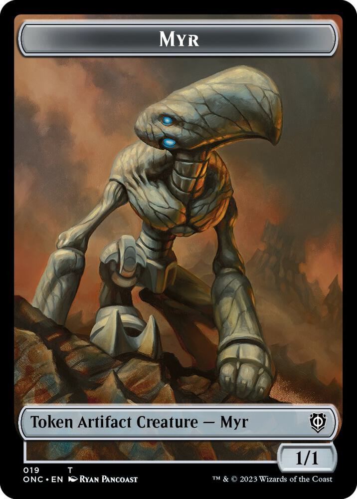 Myr // Thopter Double-Sided Token 19 // 21 card from Commander: Phyrexia: All Will Be One