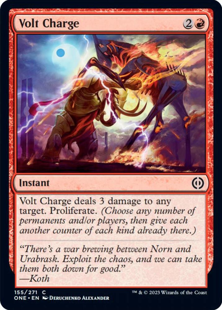 Volt Charge 155 card from Phyrexia: All Will Be One