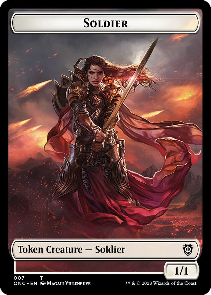 Soldier (007) // Angel Double-Sided Token 7 // 2 card from Commander: Phyrexia: All Will Be One