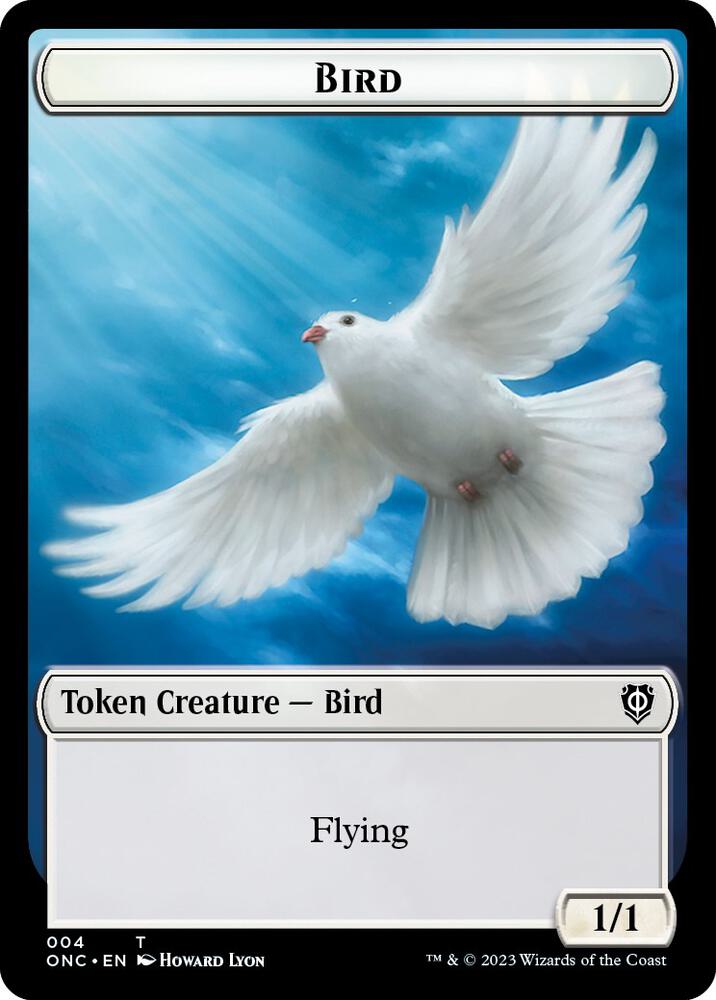 Bird // Cat Double-Sided Token 4 // 1 card from Commander: Phyrexia: All Will Be One