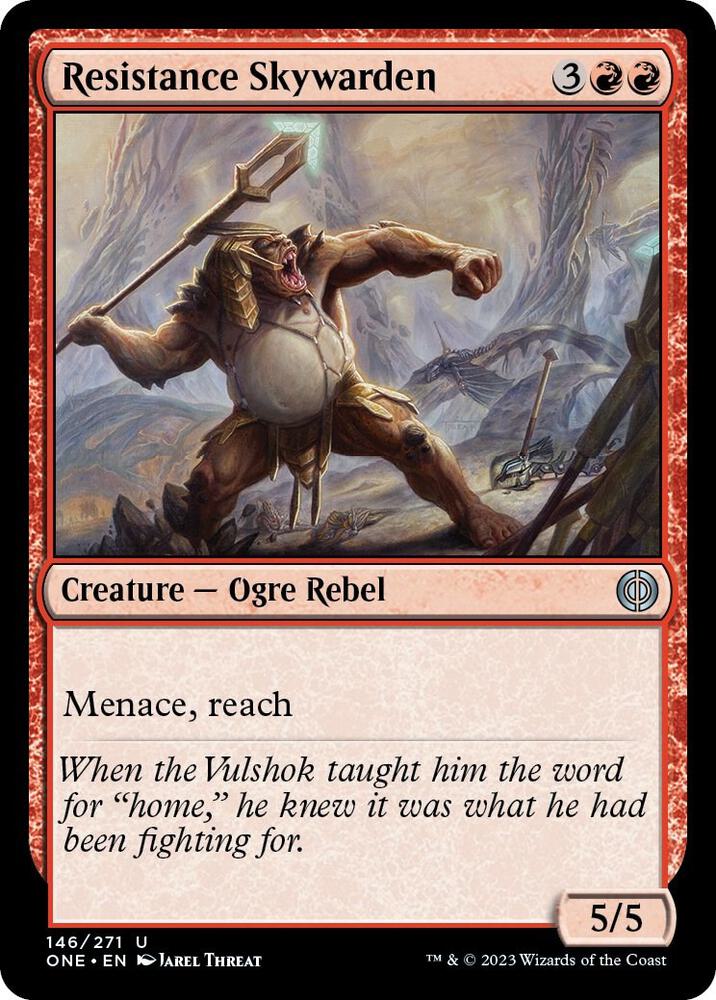 Resistance Skywarden 146 card from Phyrexia: All Will Be One