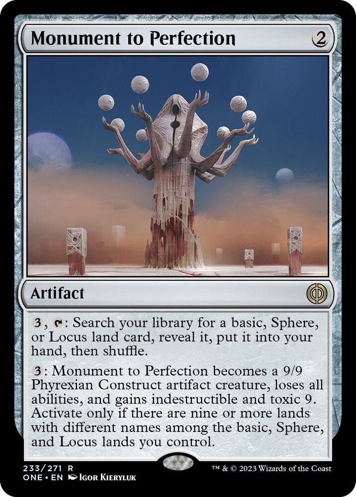 Monument to Perfection 233 card from Phyrexia: All Will Be One