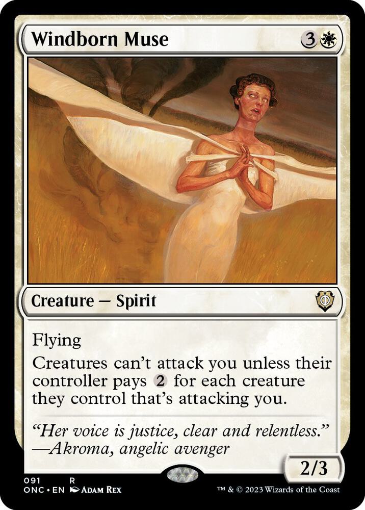 Windborn Muse 91 card from Commander: Phyrexia: All Will Be One