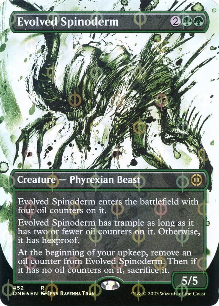 Evolved Spinoderm (Showcase) (Step-and-Compleat Foil) 452 card from Phyrexia: All Will Be One