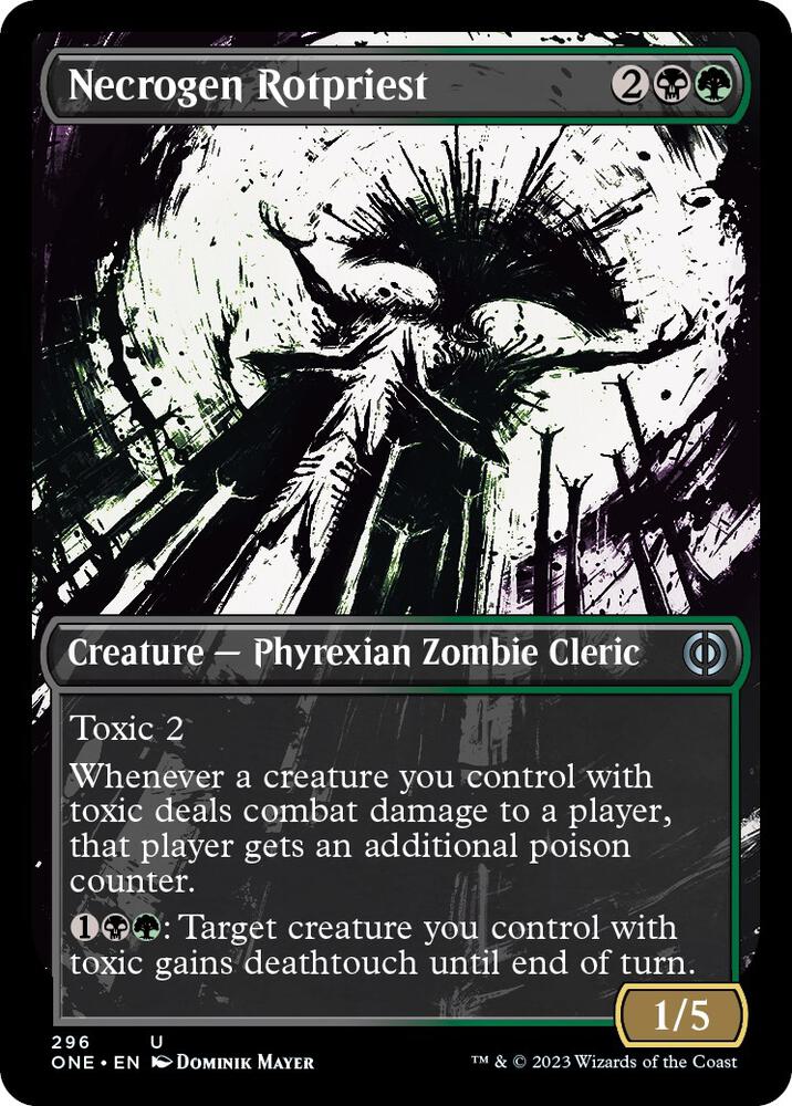 Necrogen Rotpriest (Showcase) 296 card from Phyrexia: All Will Be One
