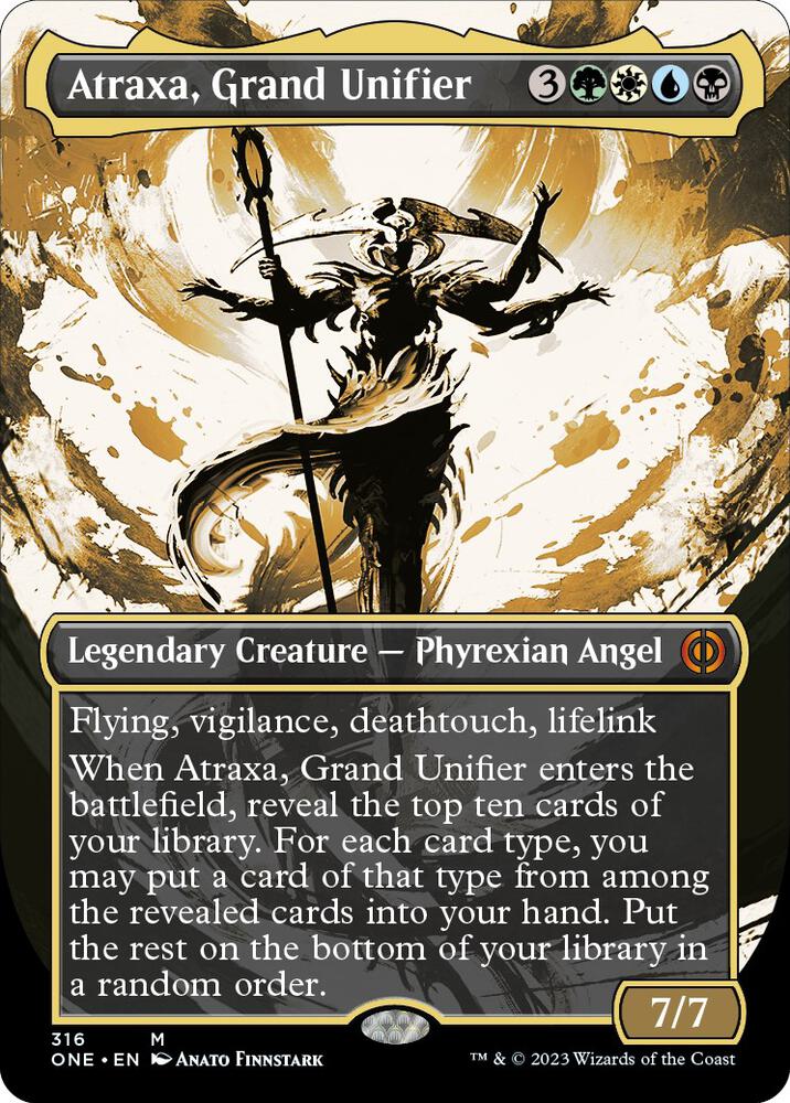 Atraxa, Grand Unifier (Showcase) 316 card from Phyrexia: All Will Be One