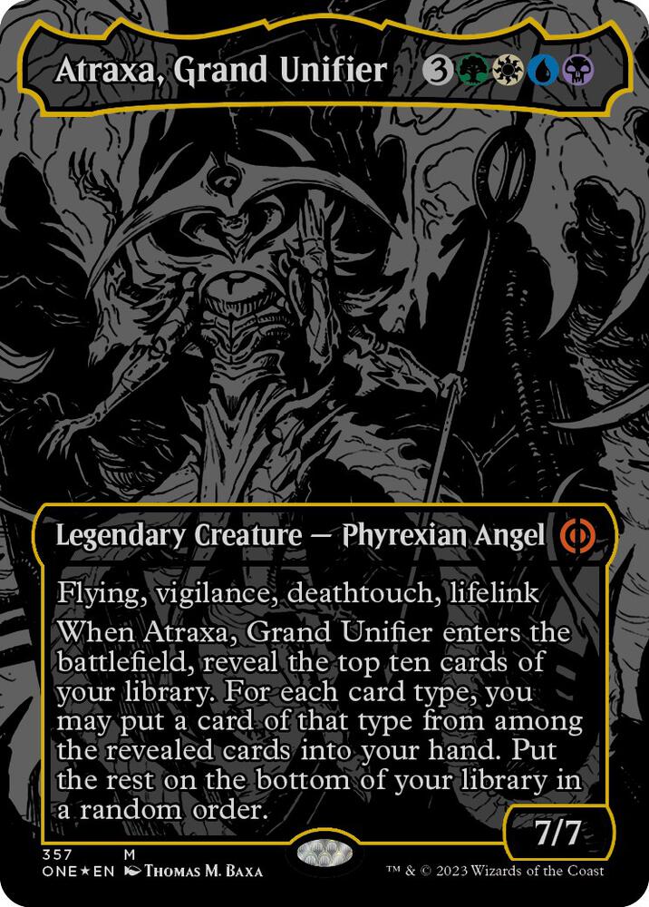 Atraxa, Grand Unifier (Oil Slick Raised Foil) 357 card from Phyrexia: All Will Be One