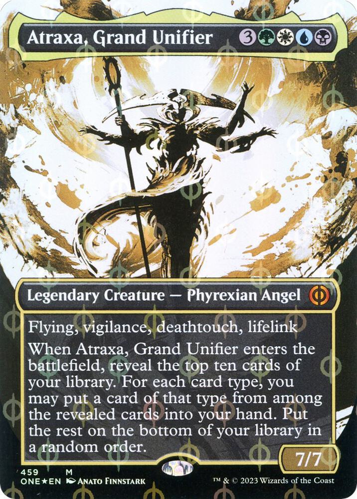 Atraxa, Grand Unifier (Showcase) (Step-and-Compleat Foil) 459 card from Phyrexia: All Will Be One