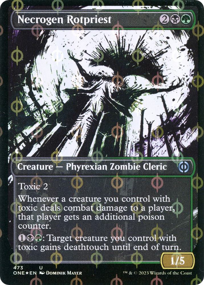Necrogen Rotpriest (Showcase) (Step-and-Compleat Foil) 473 card from Phyrexia: All Will Be One