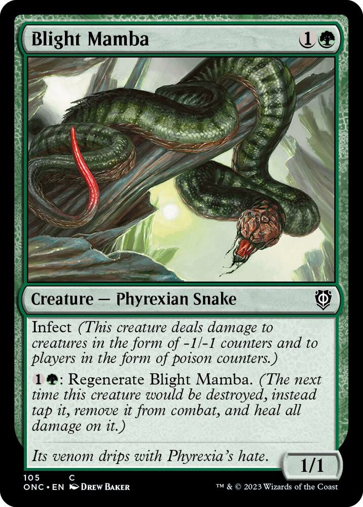 Blight Mamba 105 card from Commander: Phyrexia: All Will Be One