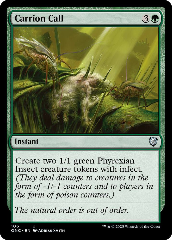 Carrion Call 106 card from Commander: Phyrexia: All Will Be One