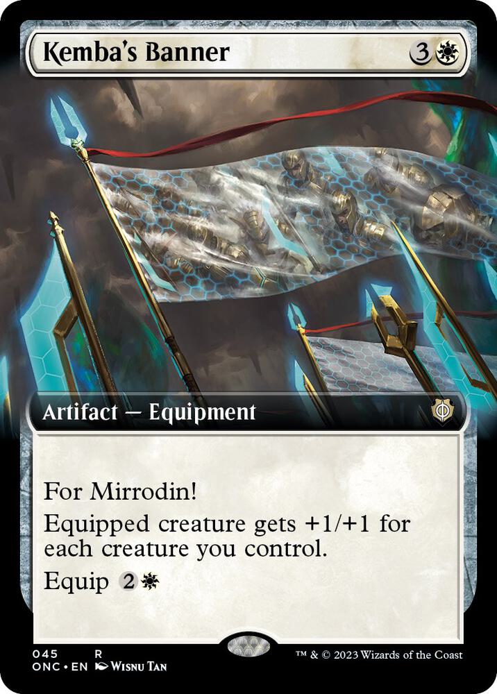 Kemba's Banner (Extended Art) 45 card from Commander: Phyrexia: All Will Be One