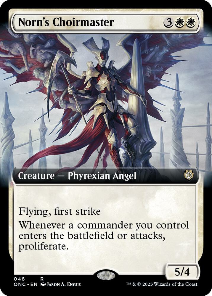 Norn's Choirmaster (Extended Art) 46 card from Commander: Phyrexia: All Will Be One