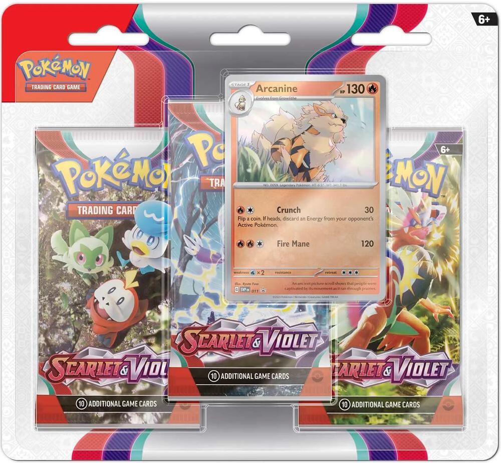Scarlet & Violet 3 Pack Blister [Arcanine] card from SV01: Scarlet & Violet Base Set