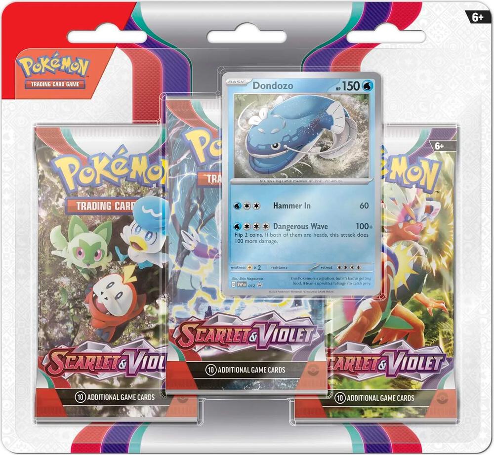 Scarlet & Violet 3 Pack Blister [Dondozo] card from SV01: Scarlet & Violet Base Set