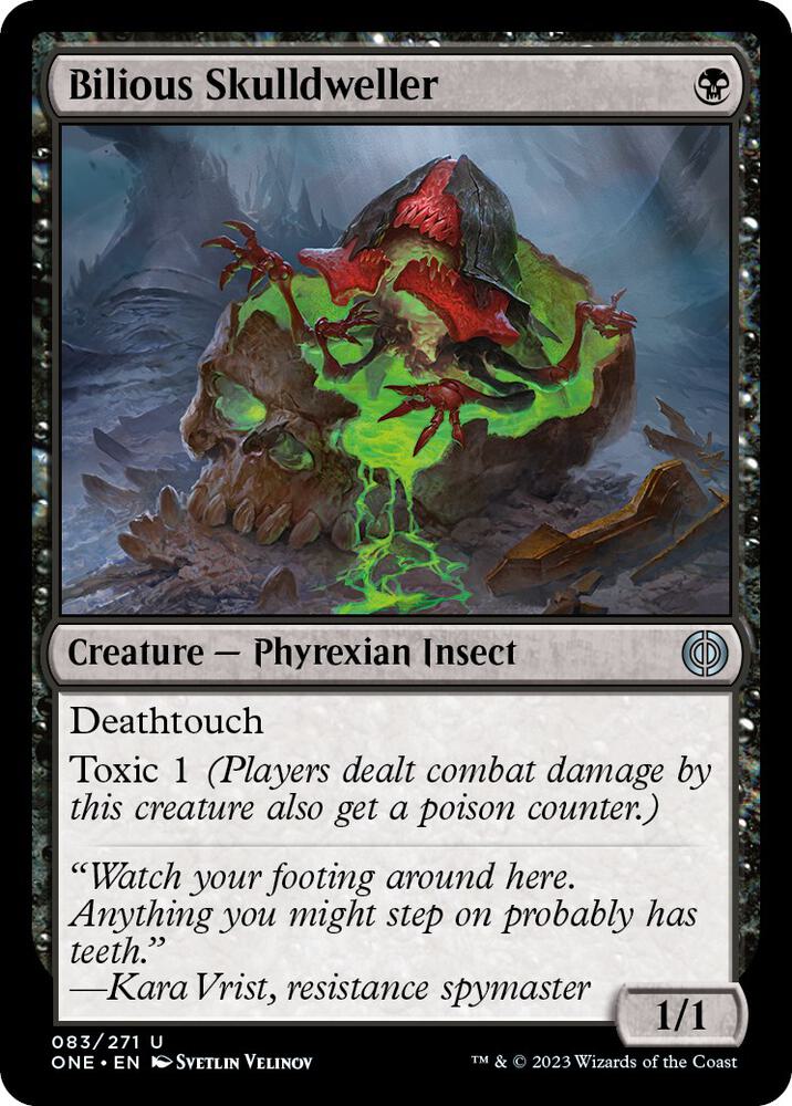 Bilious Skulldweller 83 card from Phyrexia: All Will Be One