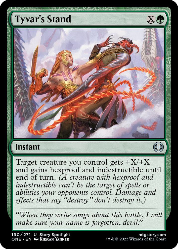 Tyvar's Stand 190 card from Phyrexia: All Will Be One