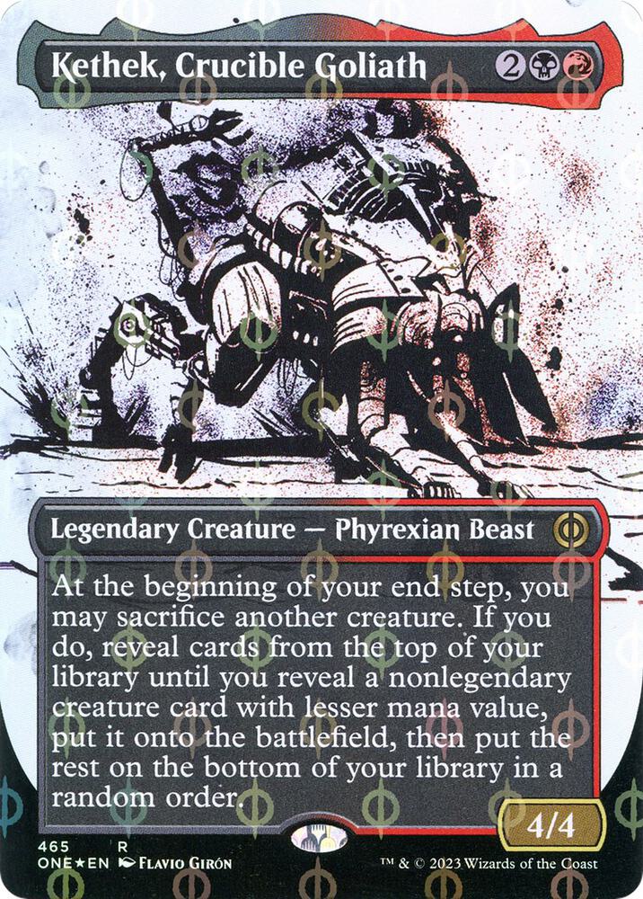 Kethek, Crucible Goliath (Showcase) (Step-and-Compleat Foil) 465 card from Phyrexia: All Will Be One