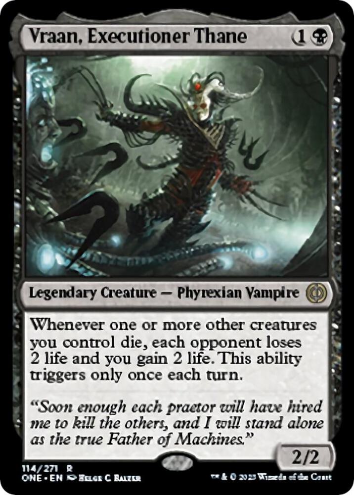 Vraan, Executioner Thane 114 card from Phyrexia: All Will Be One