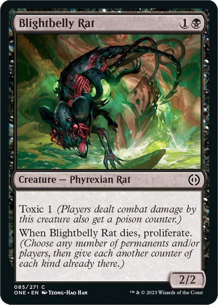 Blightbelly Rat 85 card from Phyrexia: All Will Be One